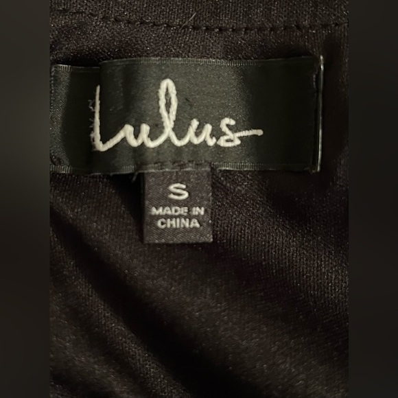 Lulus Black Ruffle Bodycon Mini Dress – Halter Neck Cocktail Style – Size Small - Picture 5 of 6